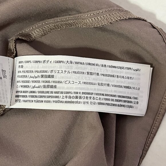 Abercrombie Fitch Satin Wrap Mini Dress Sz S Quiet Luxury Model Off-Duty Holiday - Picture 8 of 9